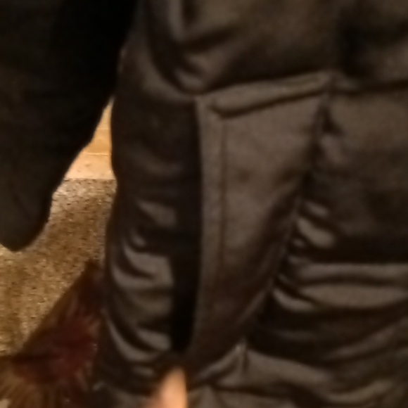 NWOT CENTRIGRADE OUTERWEAR black puffer coat w vertical front pockets & hoodie M - Picture 10 of 14